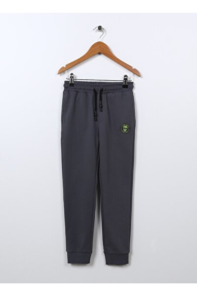 Funky Rocks Elastic Leg Anthracite Boy's Sweatpants Tm-10