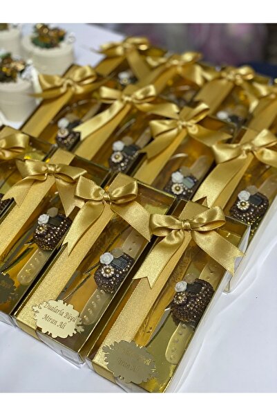 AGH Değerli Hediyeler 10 adet isme Özel Dağıtmalık Hediye Ayraç ve Taşlı Ziki...