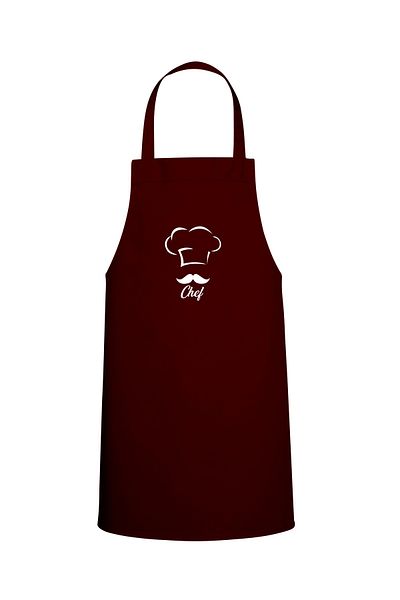 Tasarım Trend Men's Chef Special Printed Kitchen Apron Claret Red