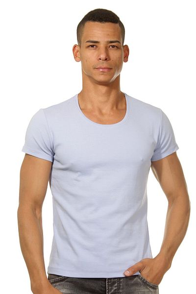 darkzone Ανδρικό πολύχρωμο απαλό μπλε Basic T-shirt DZN8608LL