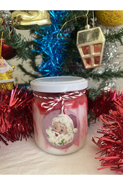 lıghts of candle handmade & 2020 Yılbaşı Yeniyıl Kokulu Doğal Soya Kavanoz Mum