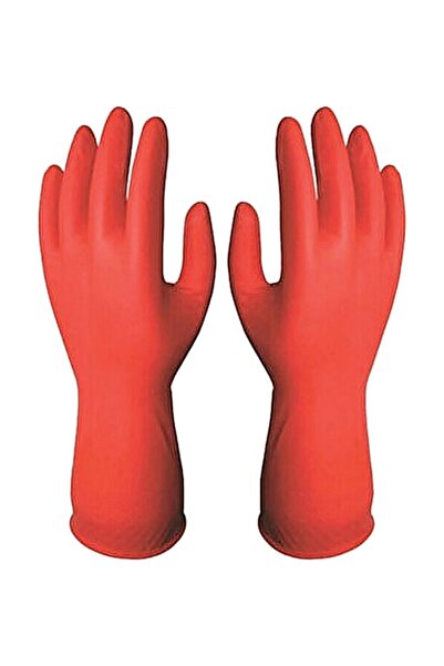 Beybi Economical Latex Gloves Household Red No:8 12 Pairs
