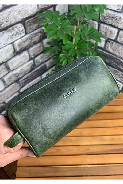 GUARD Antique Green Unisex Leather Handbag