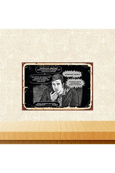 TAKIFİX Behzat Ç. Kodu Söyleyim Ben Kodu 20-30 Cm Retro Ahşap Poster Tkfx4392