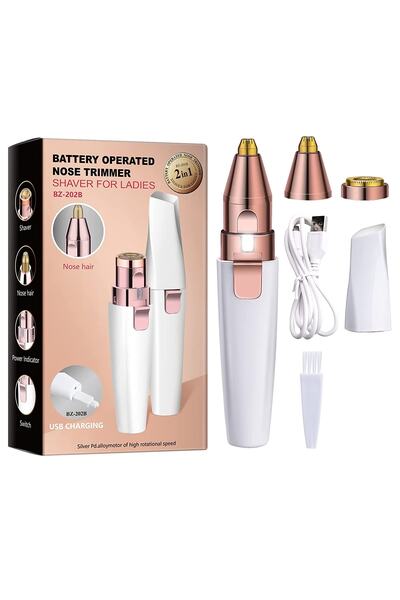 OBRAX Tüm Cilt Tipleri Için 2 Başlıklı 2 In 1 Epilasyon Aleti