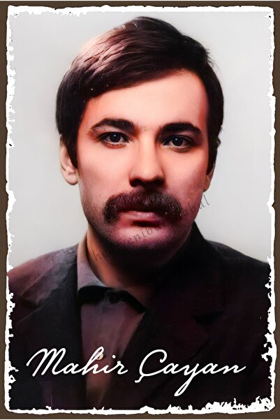 hediyeniburadabul Mahir Çayan Temalı Ahşap Tablo / Poster