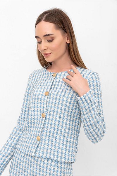 Laranor Jachetă și cardigan scurtă cu textura albastră