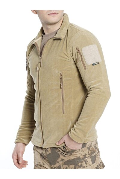 Umut Giyim Taktik Polar Bej Askeri Polar Kışlık Mont