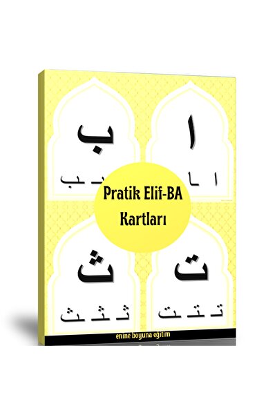 Enine Boyuna Eğitim Practical Elif-Ba Cards (Hard Cards with Lamination)