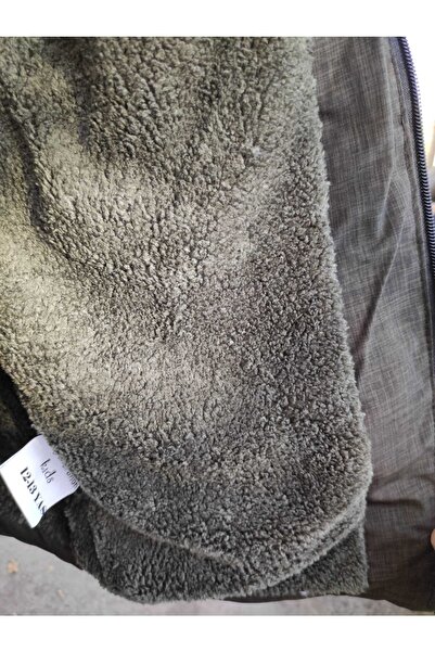 MODA ARPOL 9-16 Yaş Içi Polar Kapüşonu Tüylü Erkek Çocuk Kalın Mont