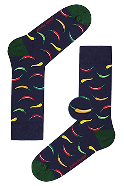 John Frank Erkek Multicolor Fun Socks Uzun Çorap