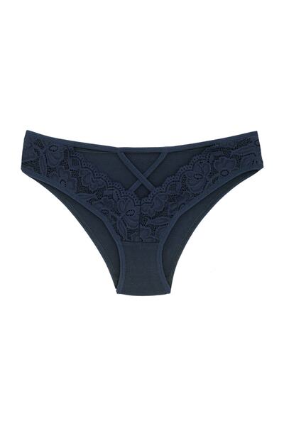 Zena 3-х памукові жіночі трусики з мереживною передньою частиною та віконцем