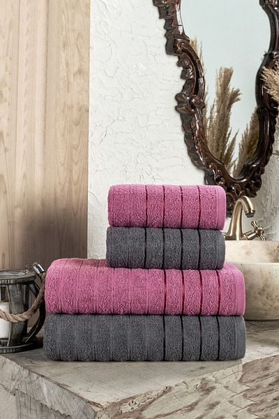 TABEA HOME Bolyhos 4 részes fürdőlepedő készlet