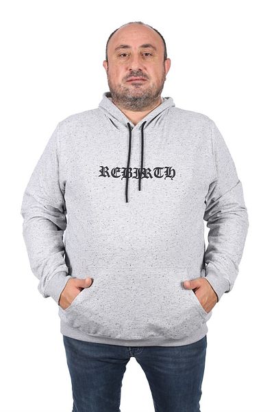 MocGrande Φούτερ Rebirth 22701 με κουκούλα μεγάλου μεγέθους
