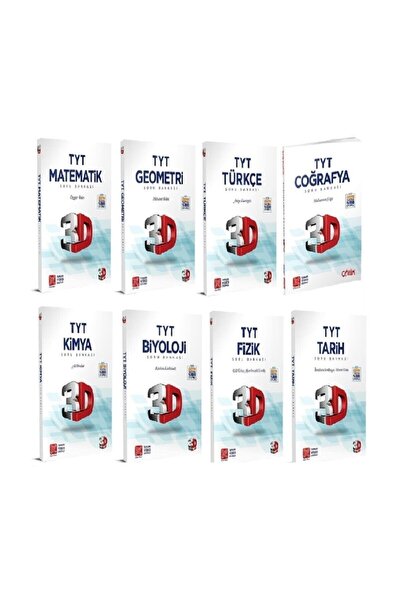 3D Yayınları Tyt Full Soru Bankası Seti (8 Kitap)