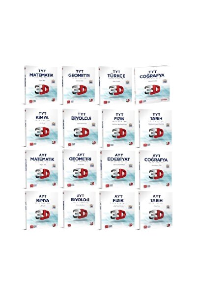 3D Yayınları Tyt Ayt Full Soru Bankası Seti (16 Kitap)