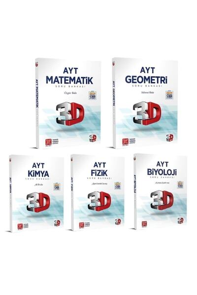 3D Yayınları Ayt Sayısal Soru Bankası Seti 5 Kitap