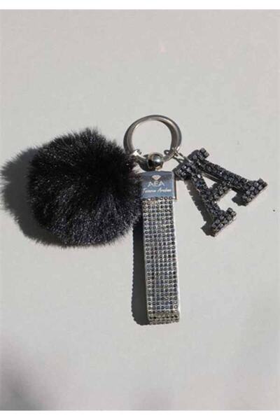TASARIM ARABAM ATİKE ELİF AKIN Smoked Black Little Pompom - No Logo Keychain,...