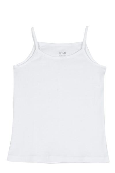 BSM Λευκό 100% βαμβακερό εσώρουχο για κορίτσια - Μαλακό αναπνεύσιμο, λουράκι σχοινιού, σετ 3