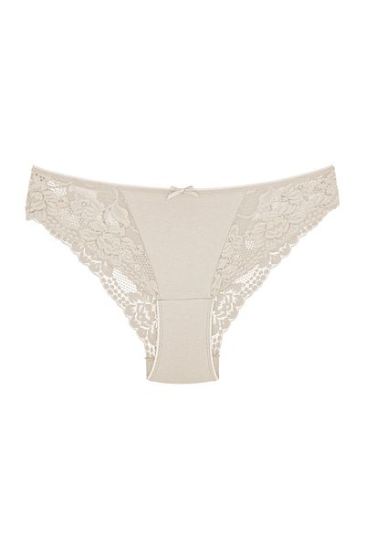 Zena Ecru Cotton Lace Women's Briefs