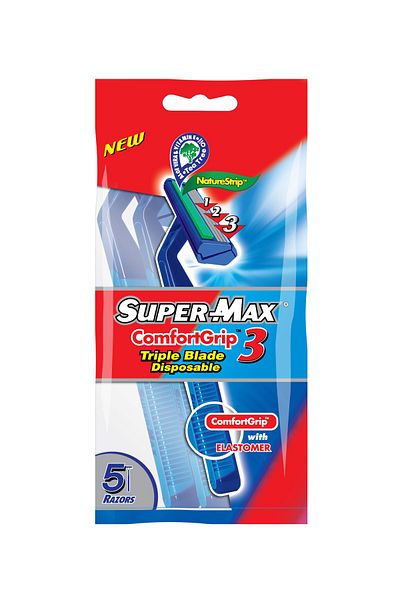 SÜPERMAX Three Razor Disposable Shaving Blades 5 Pieces Bag