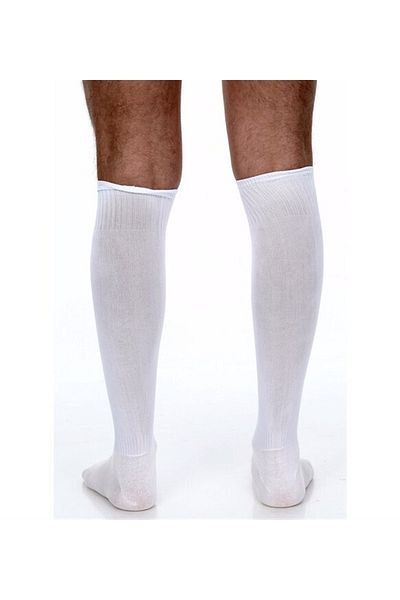 VERTEX Super Socks - White 40-45 Long Football Socks - Vrtxkonç