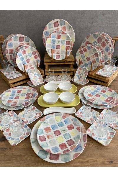 Keramika Takım Kahvaltı Colors 60 Parça 12 Kişilik