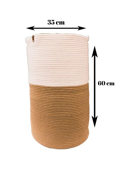 MaVaux Jute Cotton Large Size Storage Basket - Soft Basket with Baby Item Collection
