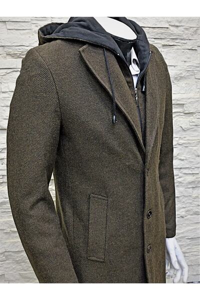 Ege Erkek Giyim Kaşe Kaban Şapkalı Kışlık