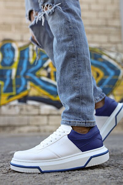 remss White Sole Men's Shoes White / Sax Blue