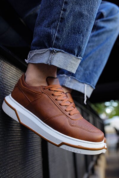 remss White Sole Men's Shoes Tan
