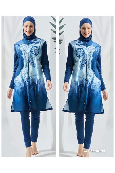 SEAMAY 1001 Μαγιό Navy Blue Hijab