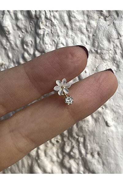 denizden silver Tekli Gümüş Mini Manolya Çiçeği Küpe - 1 Adet