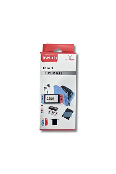 YUES Switch 13 Parça Aksesuar Seti – Çanta + Kılıf + Cam + Silikon Kılıf