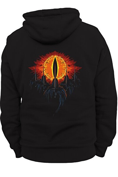 remonz Lord of the Rings Ring Spectrums 3 Ipl. Raised, Fleece Inside, Very Thick, 100% Cotton Hoodie