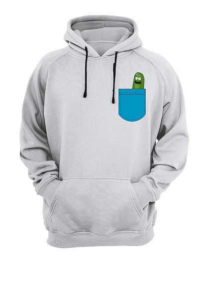 remonz Φούτερ με κουκούλα με στάμπα Pickle Rick χωρίς φερμουάρ
