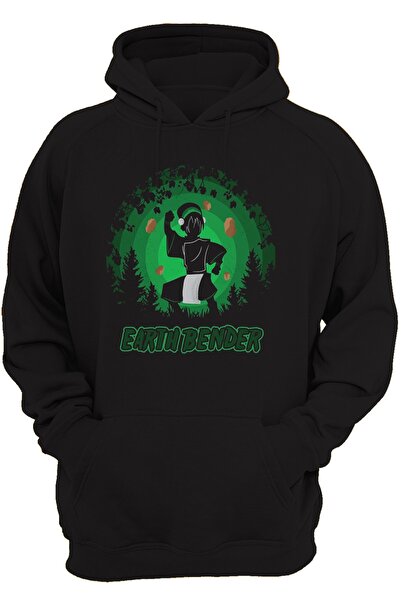 remonz Avatar Earthbender Προεκτυπωμένο, 100% βαμβάκι, 3 κλωστές. Ανυψωμένο, Fleece Εσωτερικά, Πολύ Χοντρό Hoodie