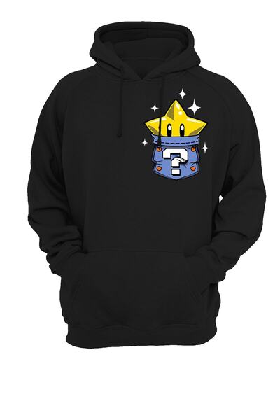 remonz Φούτερ με κουκούλα με στάμπα Mario Star χωρίς φερμουάρ