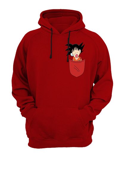 remonz Φούτερ με κουκούλα με στάμπα Dragonball χωρίς φερμουάρ