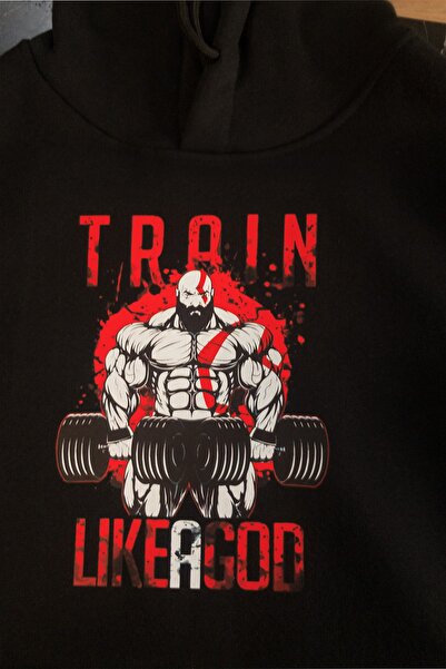 remonz Φούτερ με κουκούλα Remo God Of War Kratos Gym με στάμπα Fleece 100% βαμβακερό