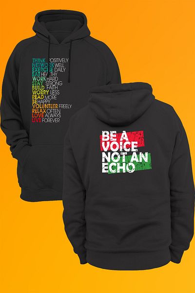 remonz Φούτερ με κουκούλα Be A Voice Not An Echo