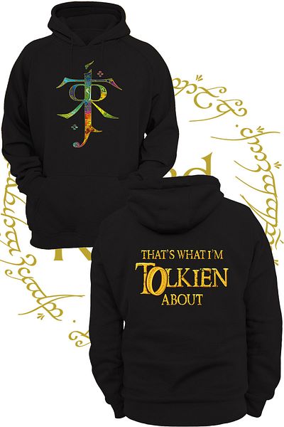 remonz Ο Άρχοντας των Δαχτυλιδιών Tolkien 3 Ipl. Ανυψωμένο, Fleece Εσωτερικά, Πολύ Χοντρό, 100% Βαμβακερό Hoodie