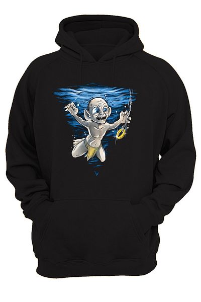 remonz Ο Άρχοντας των Δαχτυλιδιών Gollum 3 Ipl. Ανυψωμένο, Fleece Εσωτερικά, Πολύ Χοντρό, 100% Βαμβακερό Hoodie