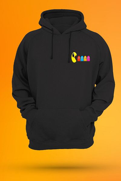 remonz Φούτερ με κουκούλα με στάμπα Pac-man χωρίς φερμουάρ