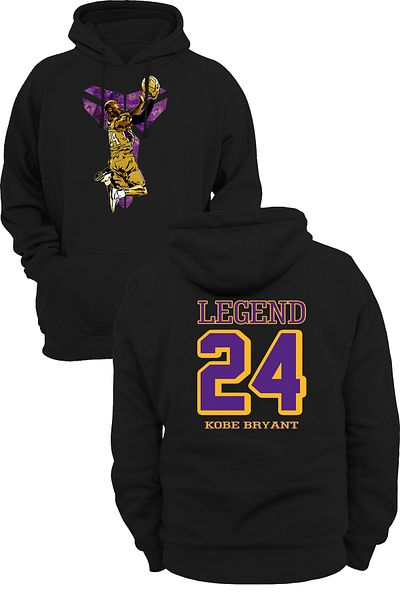 remonz Φούτερ με κουκούλα με διπλό εμπριμέ K. Bryant Legend