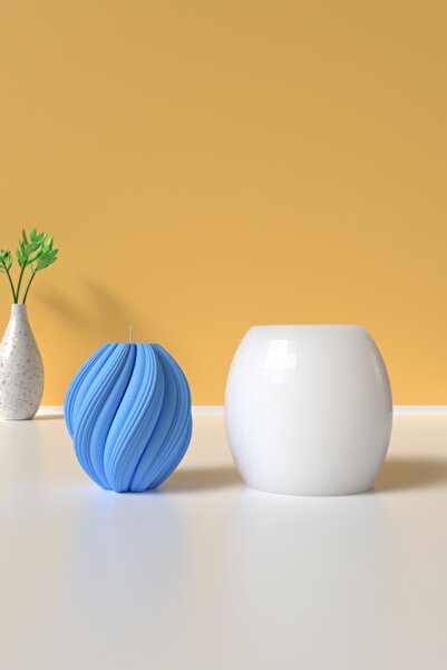 Cageartstudio Küçük Spiral Mum Silikon Kalıp - Mum Yapım Malzemeleri 6 Cm
