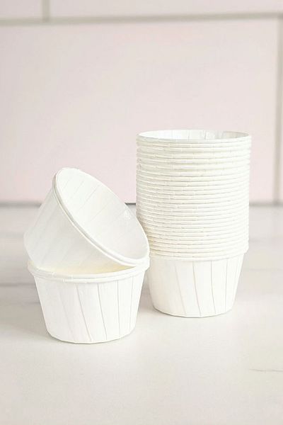 Trend Hediye Sepeti 25-Piece White Cupcake Mold Cake Capsule Muffin Cake Mold