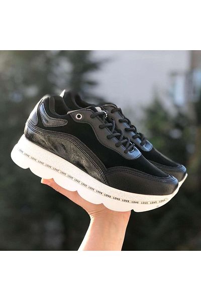 Pandalina Negru - Adidași Argintiu Pantofi sport pentru femei Moale, confortabili, cu talpă anti-alunecare, Pantofi sport