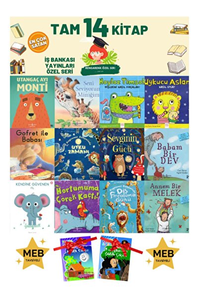 TÜRKİYE İŞ BANKASI KÜLTÜR YAYINLARI Utangaç Ayı Monti Seni Seviyorum Miniğim ...