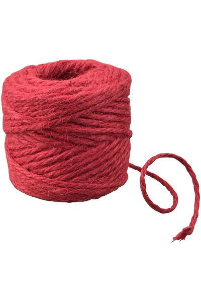 IKEA Vınterfınt 25 Meters Red Natural Jute Gift Package Lanyard Ribbon Raffia